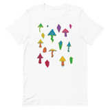 Rainbow Mushroom Unisex T-Shirt Featuring Original Artwork by Intothavoid