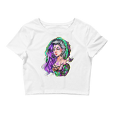 V.2 Sapere Aude Crop Top (Hemmed Bottom) Featuring Original Artwork By Chamandahy