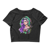 V.2 Sapere Aude Crop Top (Hemmed Bottom) Featuring Original Artwork By Chamandahy