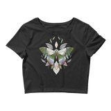 V5 Sacred Butterfly Crop Top (Hemmed Bottom) Featuring Original Artwork By Abby Muench