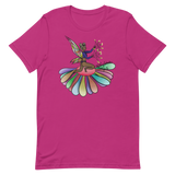 V5 Floral Fan Flow Fairy Unisex T-Shirt Featuring Original Artwork By Shauna Nikles