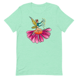 V6 Floral Fan Flow Fairy Unisex T-Shirt Featuring Original Artwork By Shauna Nikles