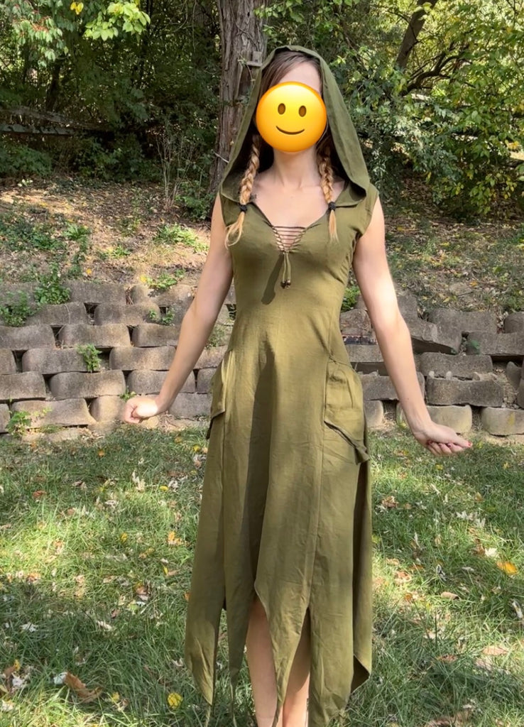 Long Pixie Dress -Olive The Fairy Godmother Clothing Co. Long Pixie Dress -Olive The Fairy Godmother Clothing Co.