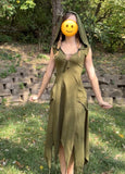 Long Pixie Dress -Olive