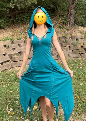 Long Pixie Dress -Teal
