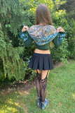 Green & Gold Faerie Wrap Hood