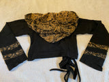 Black & Gold Faerie Wrap Hood