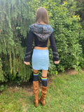 Black & Blue Faerie Wrap Hood