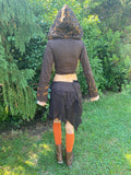 Brown & Orange Faerie Wrap Hood