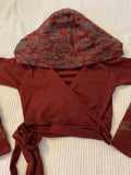 Maroon Faerie Wrap Hood
