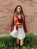 Maroon Faerie Wrap Hood