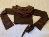 Brown & Maroon Faerie Wrap Hood