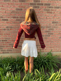 Maroon Faerie Wrap Hood