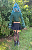 Green & Gold Faerie Wrap Hood