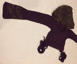 Purple & Green Faerie Wrap Hood