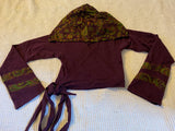 Purple & Green Faerie Wrap Hood