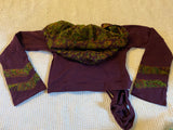 Purple & Green Faerie Wrap Hood