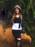 Black & Gold Faerie Wrap Hood