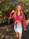 Hot Pink Faerie Wrap Hood