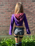 Purple & Orange Faerie Wrap Hood