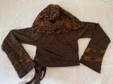 Brown & Orange Faerie Wrap Hood