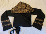 Black & Gold Faerie Wrap Hood