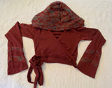 Maroon Faerie Wrap Hood