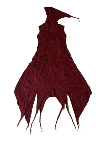 Long Pixie Dress -Maroon