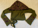 Green & Purple Faerie Wrap Hood