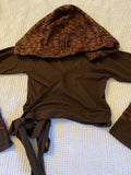 Brown & Maroon Faerie Wrap Hood