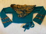 Turquoise & Gold Faerie Wrap Hood