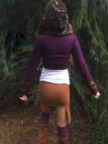 Purple & Green Faerie Wrap Hood