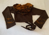 Brown & Orange Faerie Wrap Hood