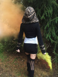 Black & Gold Faerie Wrap Hood