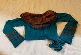 Turquoise & Orange Faerie Wrap Hood