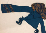 Turquoise & Gold Faerie Wrap Hood