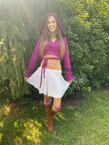 Hot Pink & Purple Faerie Wrap Hood