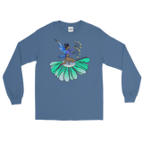 V2 Floral Fan Flow Fairy Long Sleeve Unisex Shirt Featuring Original Artwork By Shauna Nikles