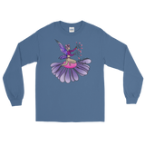 V3 Floral Fan Flow Fairy Long Sleeve Unisex Shirt Featuring Original Artwork By Shauna Nikles