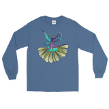 V4 Floral Fan Flow Fairy Long Sleeve Unisex Shirt Featuring Original Artwork By Shauna Nikles