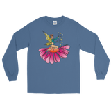 V6 Floral Fan Flow Fairy Long Sleeve Unisex Shirt Featuring Original Artwork By Shauna Nikles