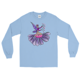 V3 Floral Fan Flow Fairy Long Sleeve Unisex Shirt Featuring Original Artwork By Shauna Nikles