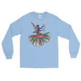 V5 Floral Fan Flow Fairy Long Sleeve Unisex Shirt Featuring Original Artwork By Shauna Nikles