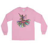V5 Floral Fan Flow Fairy Long Sleeve Unisex Shirt Featuring Original Artwork By Shauna Nikles