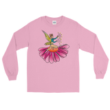 V6 Floral Fan Flow Fairy Long Sleeve Unisex Shirt Featuring Original Artwork By Shauna Nikles