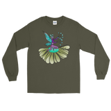 V4 Floral Fan Flow Fairy Long Sleeve Unisex Shirt Featuring Original Artwork By Shauna Nikles