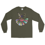 V5 Floral Fan Flow Fairy Long Sleeve Unisex Shirt Featuring Original Artwork By Shauna Nikles