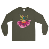 V6 Floral Fan Flow Fairy Long Sleeve Unisex Shirt Featuring Original Artwork By Shauna Nikles