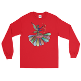 V5 Floral Fan Flow Fairy Long Sleeve Unisex Shirt Featuring Original Artwork By Shauna Nikles