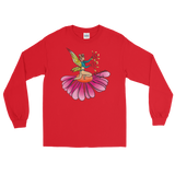 V6 Floral Fan Flow Fairy Long Sleeve Unisex Shirt Featuring Original Artwork By Shauna Nikles